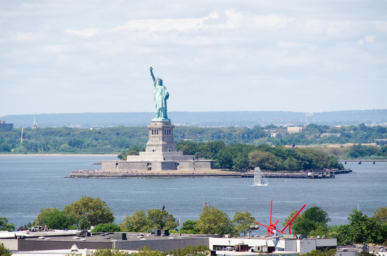 View from QM2 when departing US