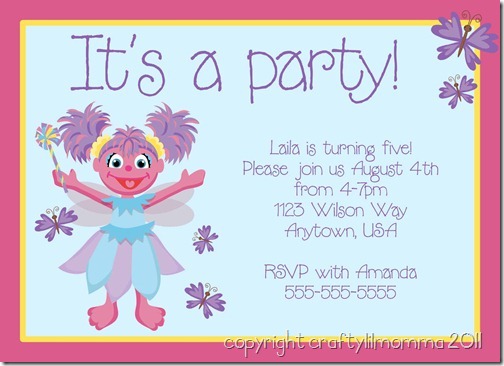 abby cadabby invitation