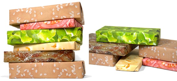 Papel de presente: Hamburgers Papel de presente: Hamburgers