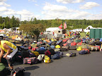 Cycle NC 2011 - Campground luggage dump at the Henderson YMCA.