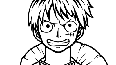 Como desenhar o Luffy do anime: One piece em 8 passos