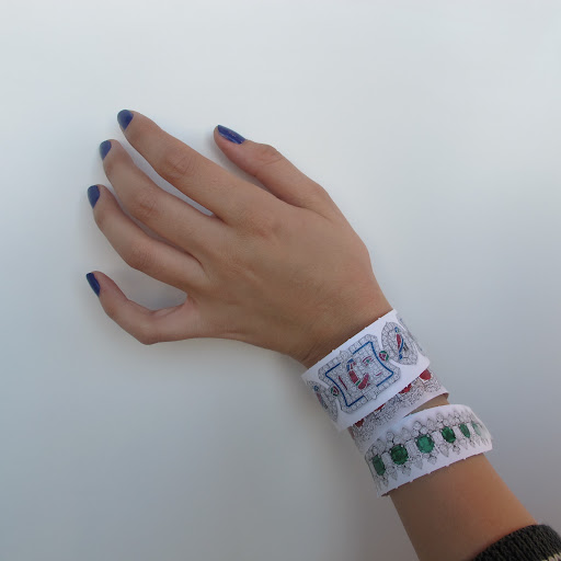 Yvette Gonzales preferred to stack her bracelets.