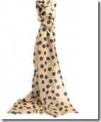 Pure Cashmere Spot Print Scarf Camel and Black - £85
