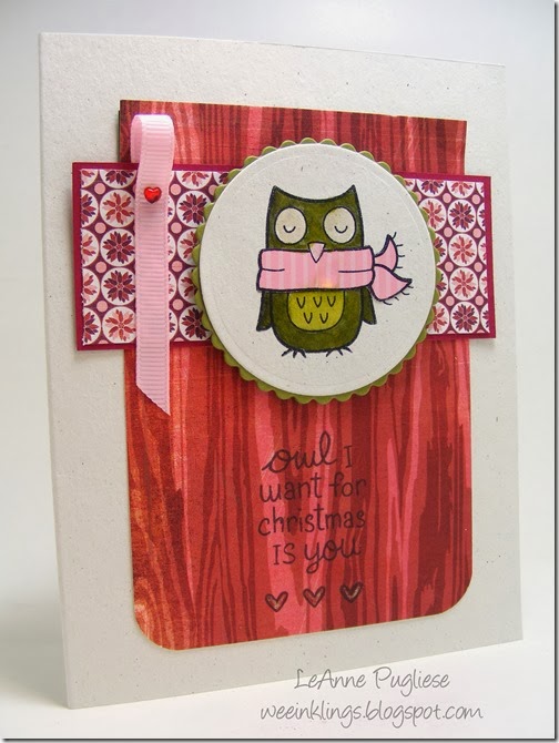LeAnne Pugliese WeeInklings Paper Players 175 Lawn Fawn Owl Christmas Stampin