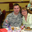 E-3 Combat Medic Patrick Kinnamon and his proud mom Valerie Clark.