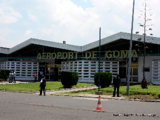 Une vue du batiment de l'aeroport international de Goma. Radio Okapi/ Ph John Bompengo