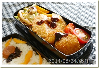 イカとキャベツの煮物弁当(2014/06/24)