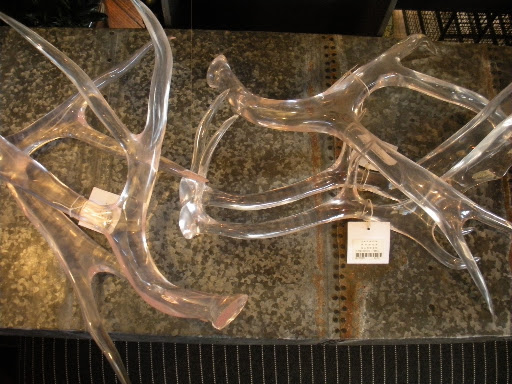 These lucite antlers are funky and mod.