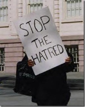 Stop the hatred Stop the hatred