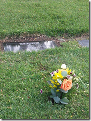 090113 flowers for moms birthday cemetery