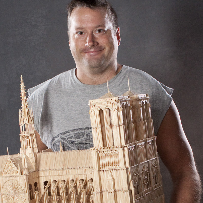 Stan Munro artista que utiliza escarbadientes para realizar obras verdaderamente impresionantes.