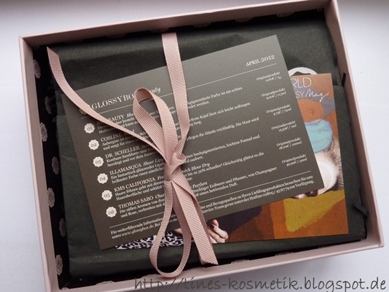 Glossybox April 2012a Glossybox April 2012a