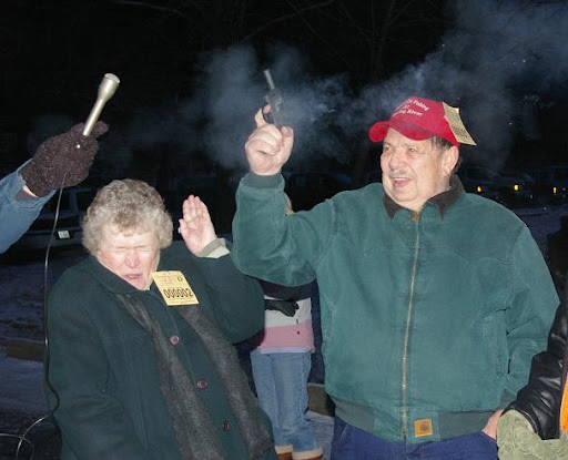Junior and Clarice Stephens officially start the trout season at 6:30 at Roaring River State Park. The couple from Olathe, Kansas were also honored with the first fishing tages. They've been coming to opening day since 1974.
