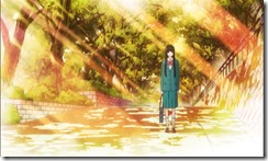 Kimi ni Todoke 02 Sawako Stands in the Rays of the Sun