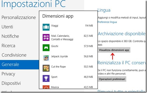 Windows 8 Visualizza dimensioni app Windows 8 Visualizza dimensioni app