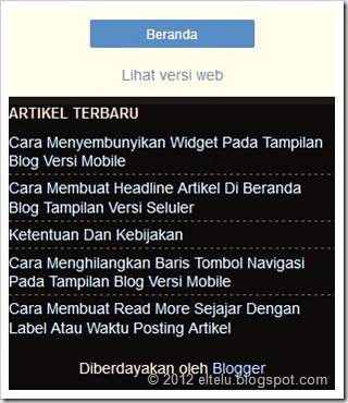 ELTELU - Tampilan Widget Pada Halaman Versi Seluler Standar Blogger ELTELU - Tampilan Widget Pada Halaman Versi Seluler Standar Blogger