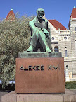 Statue of Finnish national poet Aleksis Kivi