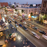 Hollywood Boulevard from the top of the Kodak Theatre looking in the direction of downtown in the background