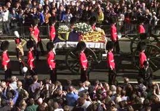 El funeral de la princesa de Gales en St. James Park, Londres