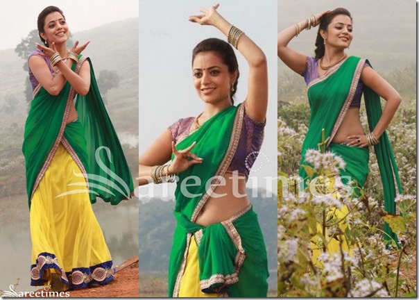 Nisha_Agarwal_Green_Yellow_Half_Saree