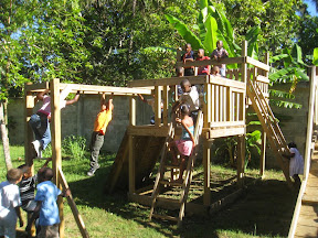 Enjoying the playground.
