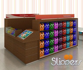 Novo quiosque no Shopping Jardim das Américas. slippers-calcados-shopping-jardim-das-americas-curitiba