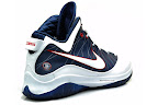nike lebron 7 ps gr white navy red 1 03 Nike Air Max LeBron VII (7)   White/Navy/Gold Sample Actual Photos