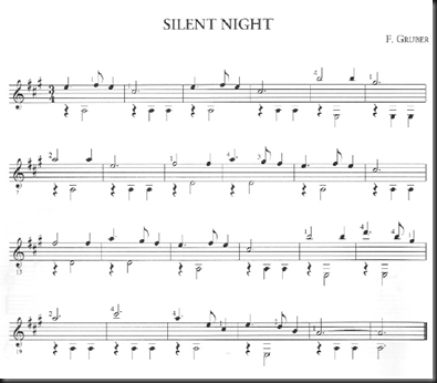 Noche de paz silent night partitura guitarra