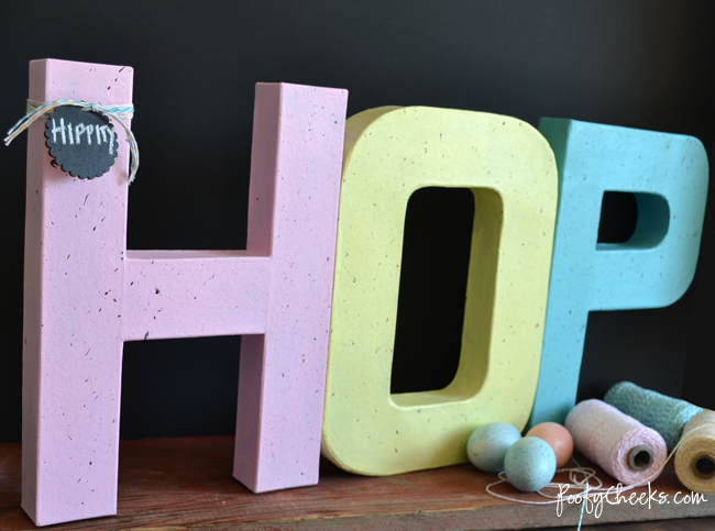 Speckled Easter Egg Letters - paper mache #letters #easter #decoration