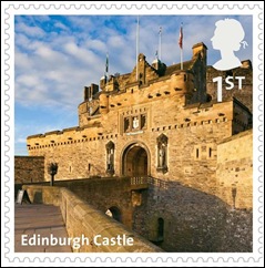E - Edinburgh Castle stamp