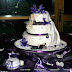 Nº163: En morado y lavanda, flores naturales, terminación en fondant extendido con pequeño bordado lateral.