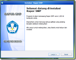 Instalasi Aplikasi Raport SMP v1003