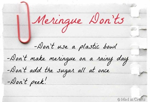 Merigue Don'ts Merigue Don'ts