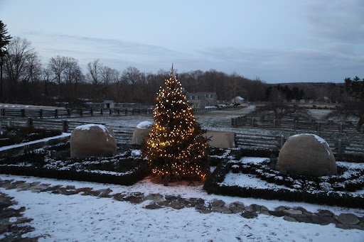 Well, it's getting dark and the lights are on!  And the view from inside is pretty nice!