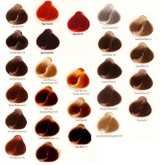 Tabela de cores de cabelo