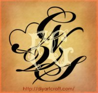 Letters tattoo designs Disegni con le lettere stilizzate di alfabeto 