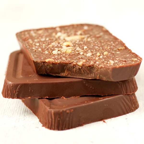 chocolate con chasquido incorporado