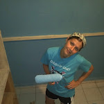 Melissa Painting in the Heartline Guest House Room