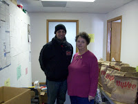 KCII's General Manager Joe Nichols delivering food at Community Action in Columbus Junction