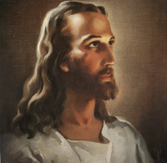 c0 This is the image of Jesus I grew up with. The portrait is called "Head of Christ," by Warner Sallman, 1941.