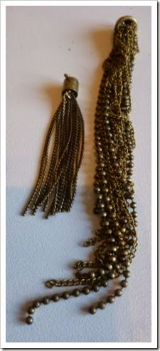 beaded metal tassle