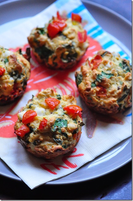 tomato basil feta muffins