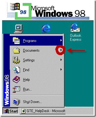 menu option arrow menu option arrow
