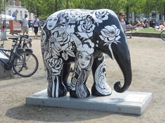 Copenhagen, Denmark - These really cool elephants were all over the city and they were being auctioned to save the elephants in Asia