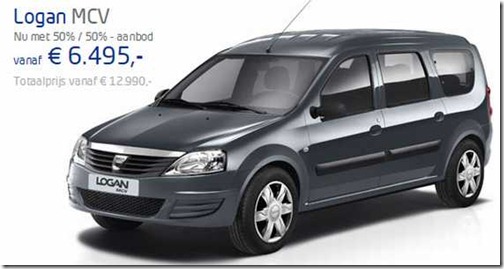 Prijzen 1-7-2012 Dacia Logan MCV