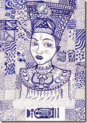 274 Zentangle Nefertiti