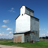 "Grain Elevator along Spine Line railroad tracks, near Waterloo, Iowa" - copyright Paul August