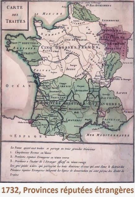 Mapa de fRANÇA 1732