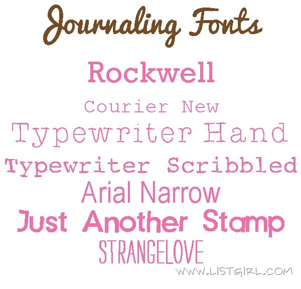 JournalingFonts