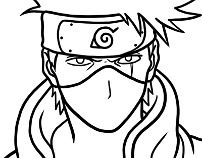 Animes e tudo mais: Como desenhar Kakashi do anime Naruto em apenas